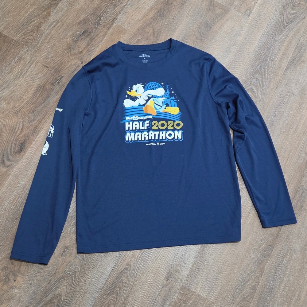 runDisney Walt Disney World 2020 Half Marathon Donald Duck Navy Long Sleeve top